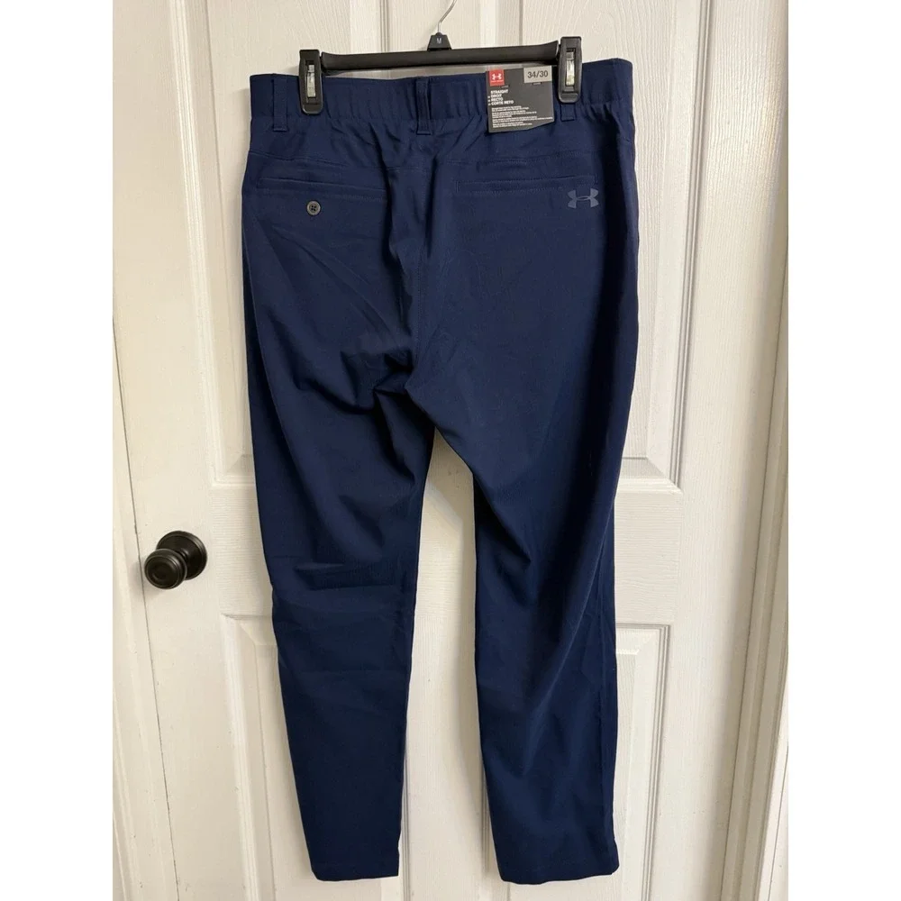 NWT Under Armour Showdown Pants Men's 34x30 Blue Straight Chino Golf Active NEW